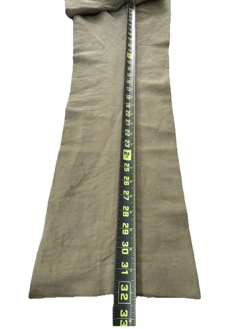 Vintage Polo Ralph Lauren Suffield Pants 36x32 Olive Green Linen Cotton Straight